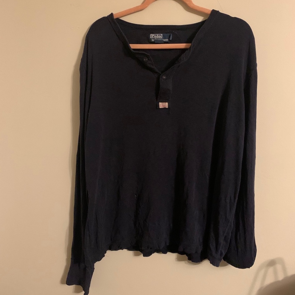 Polo by RL dark blue long sleeve shirt EUC